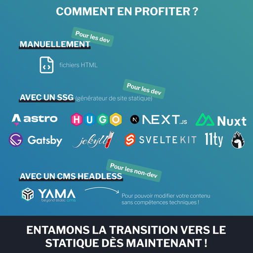 Comment tirer parti d'un générateur de site statique (SSG) couplé à un CMS headless pour créer des sites rapides, sécurisés et faciles à maintenir.