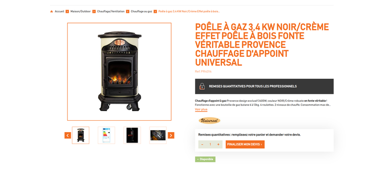 Proweltek Page produit