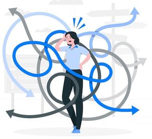 image qui montre une femme en plein trouble