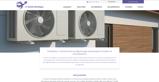 LF Génie Climatique Page accueil