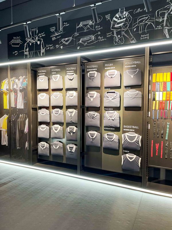 Personnalisation des maillots chez Macron