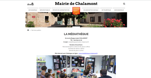 Mairie Chalamont Page médiathèque