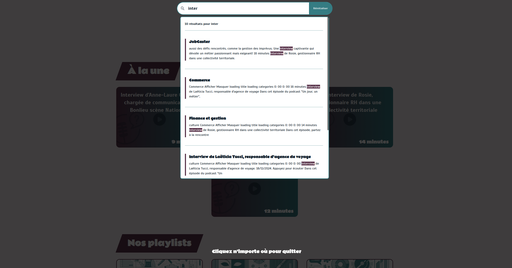 Job Caster Barre de recherche