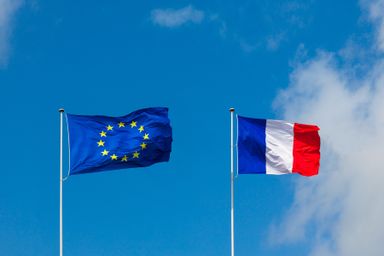 drapeau européen et français