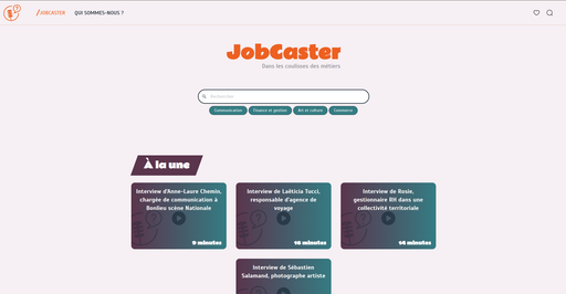 Job Caster Page accueil