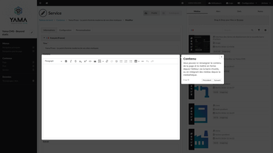 Impression écran d'une présentation interactive