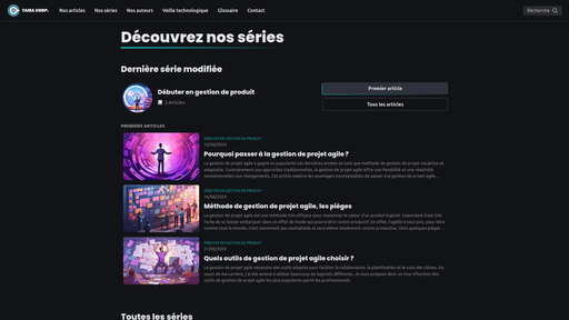 Yama Corp Page séries