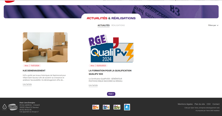 Haut Jura Energie Listing actualités
