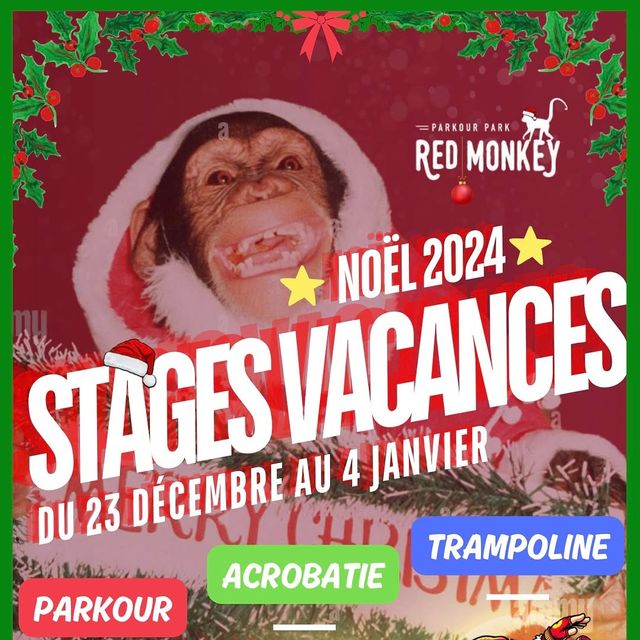 🎄 Stages de Noël chez Red Monkey – Réserve vite ta place ! 🎅