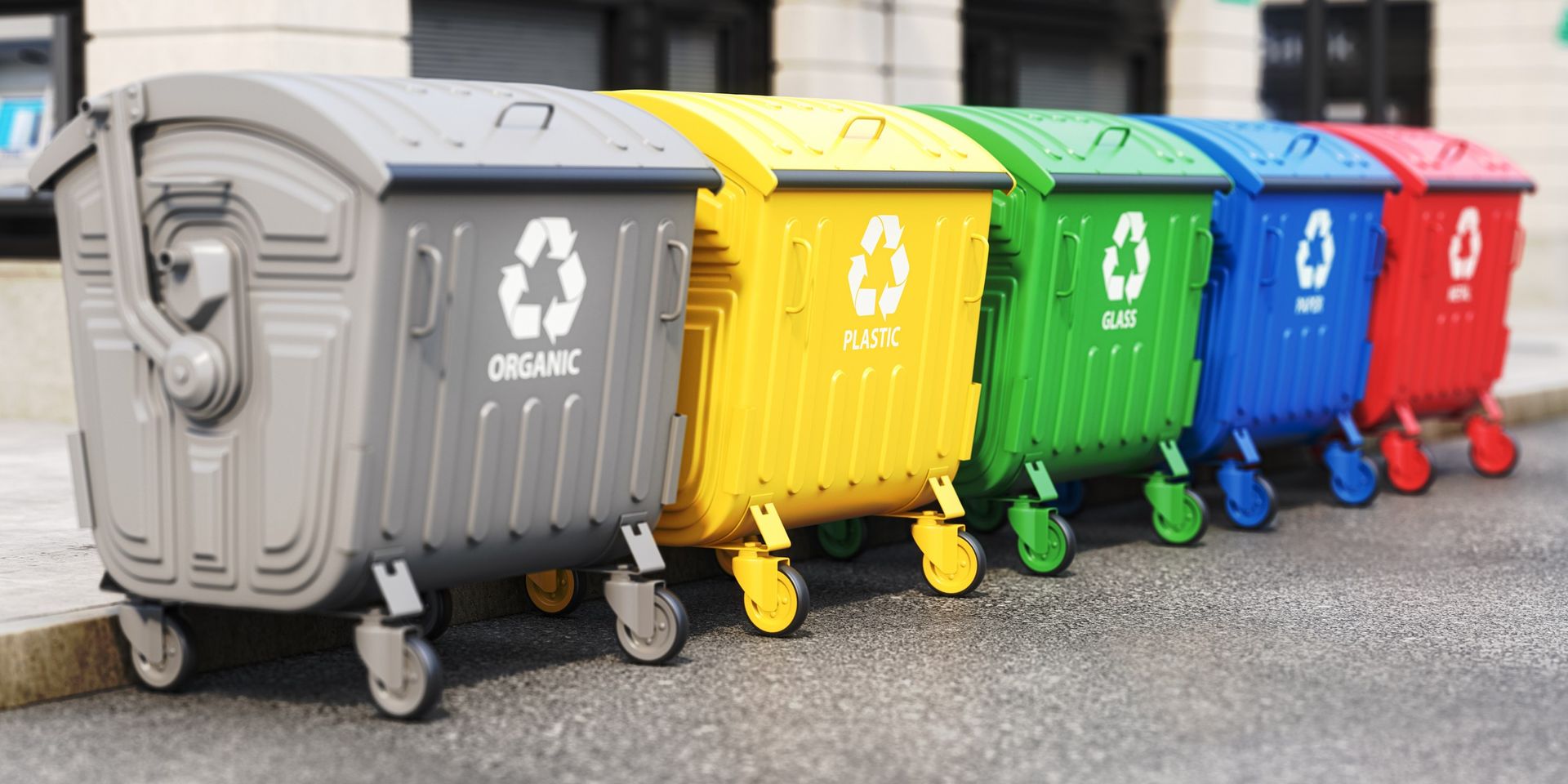 poubelles de tri articles polymeres